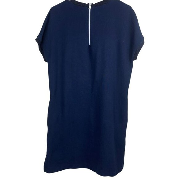 Zara Navy Blue Dress Round Neckline Zipper in the Back Size Small - Picture 12 of 16